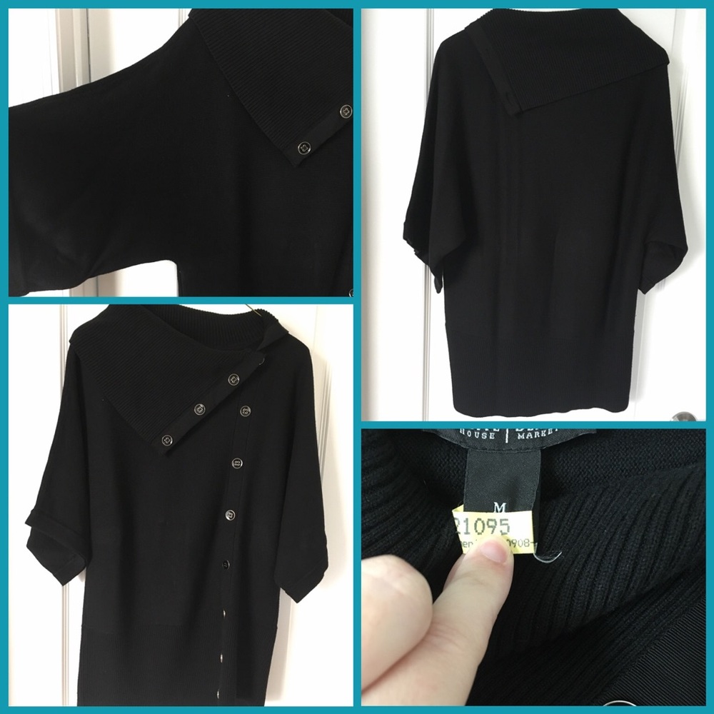 WHBM Black Kimono Sweater